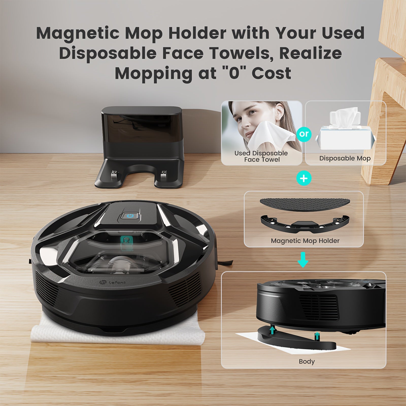 Vacuum Cleaner\u002FWet-dry Vacuum Robot M320 with Wiping Function 3in 1, 6000Pa Vacuum Robot with Precise Distance Navigation, Visible 800ml Dust Container, 240mins, WLAN\u002Fapp, Ideal for Pet Hair, Carpets.